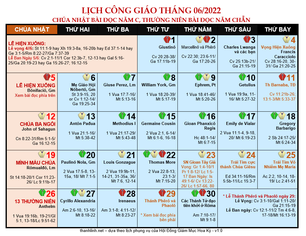 Lịch Công Giáo