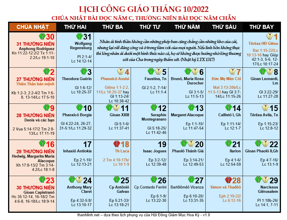 l?ch cong giao 2023